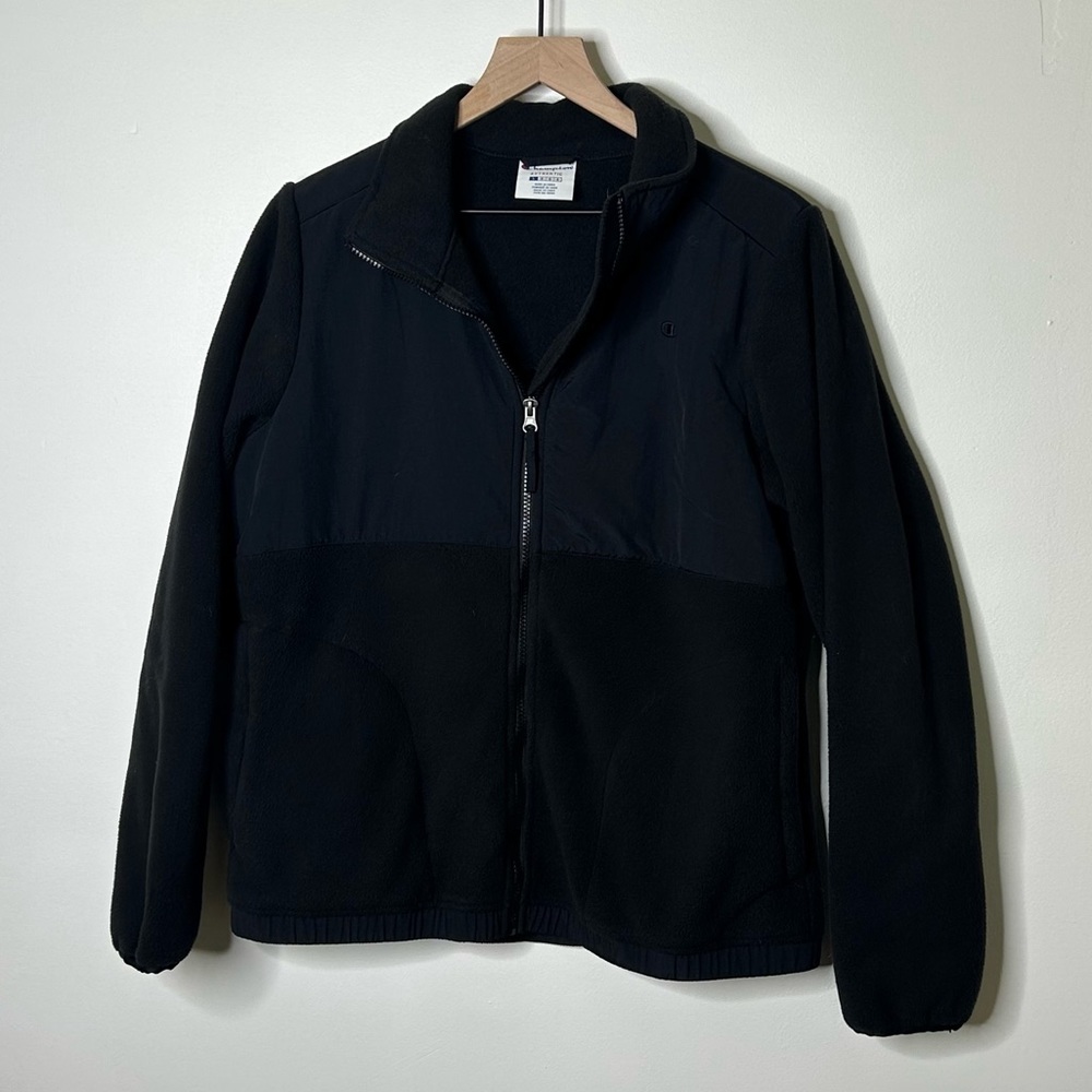 Champion men’s fleece zip up jacket size large